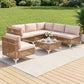 Noriel 6-Seater Outdoor Sofa Set Table Chair Set Garden Rattan Patio Furniture 7-Piece - Beige