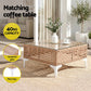 Noriel 6-Seater Outdoor Sofa Set Table Chair Set Garden Rattan Patio Furniture 7-Piece - Beige