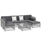 Lirien 4-Seater Outdoor Sofa Set Table Chair Set Garden Patio Furniture 5-Piece - White