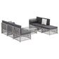 Lirien 4-Seater Outdoor Sofa Set Table Chair Set Garden Patio Furniture 5-Piece - White