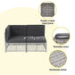 Lirien 4-Seater Outdoor Sofa Set Table Chair Set Garden Patio Furniture 5-Piece - White