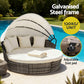 Mavros Outdoor Day Bed Sun Lounge Setting Wicker Lounger Furniture Patio - Beige