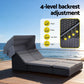 Mairead Outdoor Day Bed Sun Lounge Setting Wicker Lounger Patio Furniture - Grey
