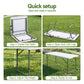 123cm Folding Table Portable Fold-in-Half with Handle Camping Picnic Adjustable Height