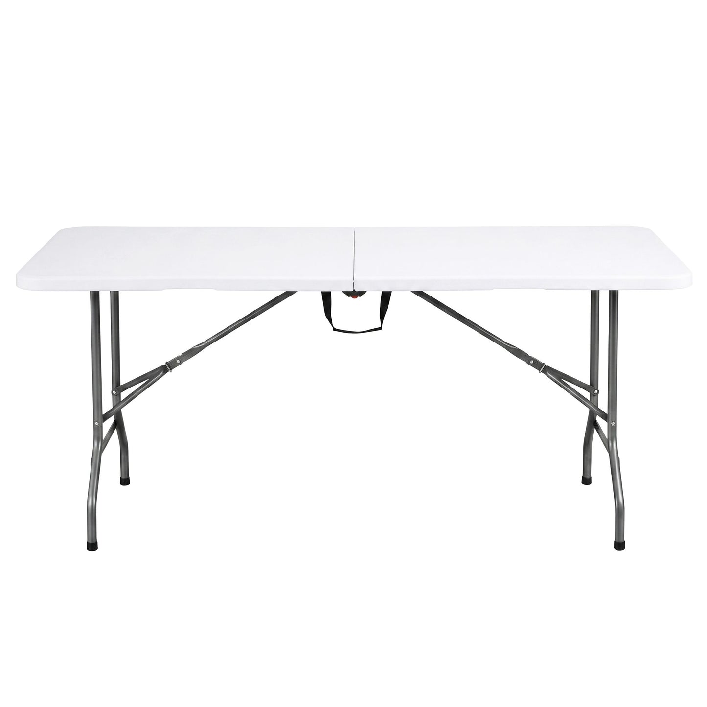 180cm Folding Table Portable Fold-in-Half with Handle Camping Picnic - White