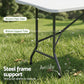 180cm Folding Table Portable Fold-in-Half with Handle Camping Picnic - White