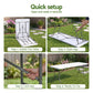 180cm Folding Table Portable Fold-in-Half with Handle Camping Picnic - White