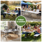 180cm Folding Table Portable Fold-in-Half with Handle Camping Picnic - White