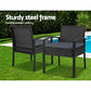 Harold 2-Seater Furniture 3-Piece Outdoor Setting - Black