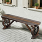 Vaelin Outdoor Garden Bench Seat Wooden Patio Furniture Wagon Wood