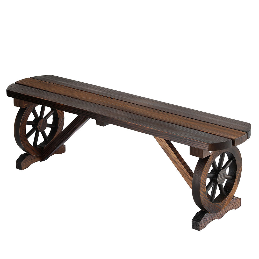 Vaelin Outdoor Garden Bench Seat Wooden Patio Furniture Wagon Wood