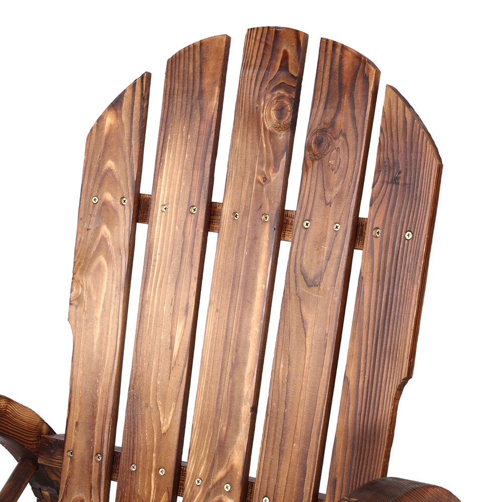 Wagon Wheels Rocking Chair - Brown