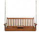 Harlan Porch Outdoor Swing Chair Patio Furniture Wooden Bench 2 Seat Cup Holder - Teak