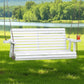 Harlan Porch Outdoor Swing Chair With Cup Holder Wooden Furniture 2 Seater - White