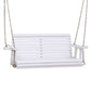 Harlan Porch Outdoor Swing Chair With Cup Holder Wooden Furniture 2 Seater - White