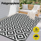 Oleg 120x180cm 120x180cm Outdoor Rugs Large Carpet Reversible Area Mat PP Dual-Sided Patio Rug Cross