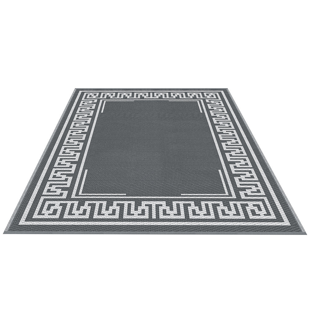 Ctibor 152x244cm 152x244cm Outdoor Rugs Large Carpet Reversible Area Mat PP Dual-Sided Patio Rug Greek Key