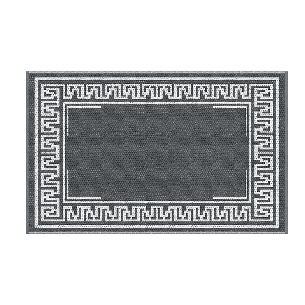 Ctibor 152x244cm 152x244cm Outdoor Rugs Large Carpet Reversible Area Mat PP Dual-Sided Patio Rug Greek Key