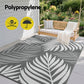 Dobromil 152x244cm 152x244cm Outdoor Rugs Large Carpet Reversible Area Mat PP Dual-Sided Patio Rug Leaf