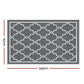 Drahoslav 152x244cm 152x244cm Outdoor Rugs Large Carpet Reversible Area Mat PP Dual-Sided Patio Rug Maroc