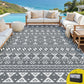 Hostivít 274x366cm 274x366cm Outdoor Rugs Large Carpet Reversible Area Mat PP Dual-Sided Patio Rug Bohemian