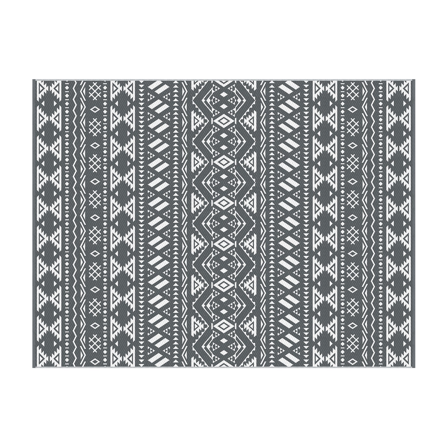 Hostivít 274x366cm 274x366cm Outdoor Rugs Large Carpet Reversible Area Mat PP Dual-Sided Patio Rug Bohemian