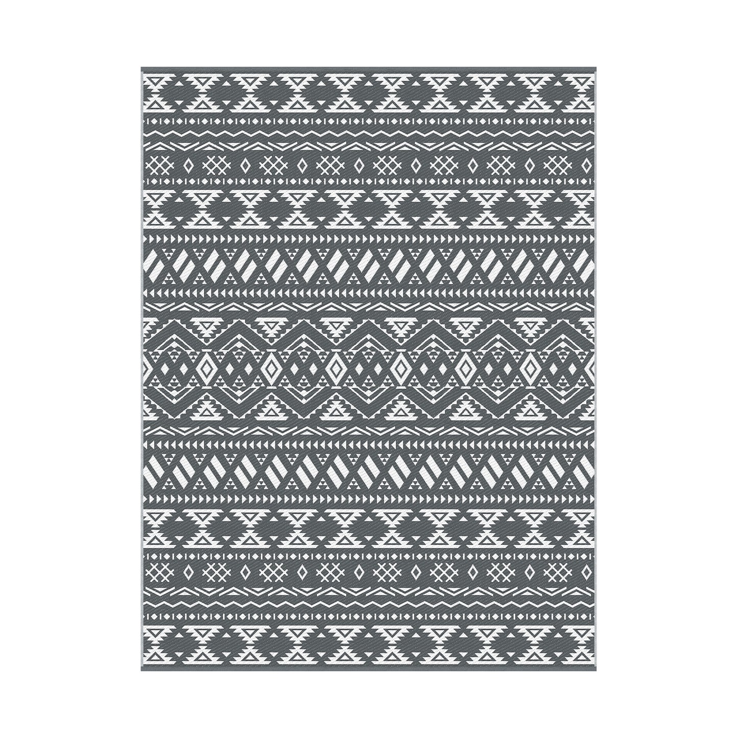 Hostivít 274x366cm 274x366cm Outdoor Rugs Large Carpet Reversible Area Mat PP Dual-Sided Patio Rug Bohemian