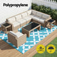 Chval 274x366cm 274x366cm Outdoor Rugs Large Carpet Reversible Area Mat PP Dual-Sided Patio Rug Light Blue Light Blue