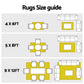 Chval 274x366cm 274x366cm Outdoor Rugs Large Carpet Reversible Area Mat PP Dual-Sided Patio Rug Light Blue Light Blue