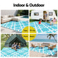 Chval 274x366cm 274x366cm Outdoor Rugs Large Carpet Reversible Area Mat PP Dual-Sided Patio Rug Light Blue Light Blue