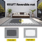 Kojata 274x366cm 274x366cm Outdoor Rugs Large Carpet Reversible Area Mat PP Dual-Sided Patio Rug Greek Key