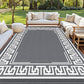 Kojata 274x366cm 274x366cm Outdoor Rugs Large Carpet Reversible Area Mat PP Dual-Sided Patio Rug Greek Key
