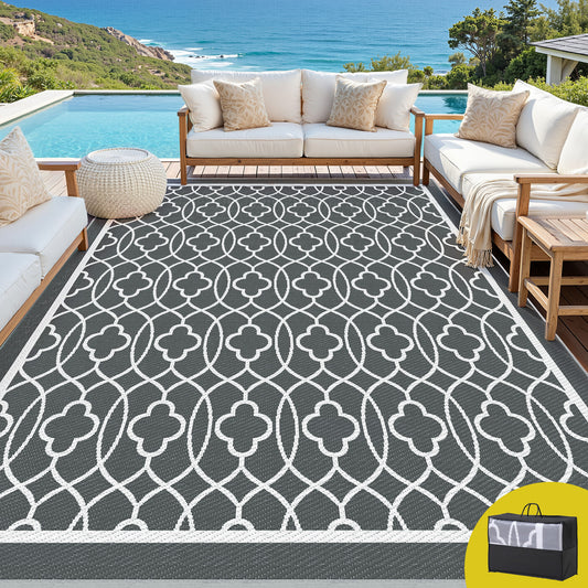 Radovan 274x366cm 274x366cm Outdoor Rugs Large Carpet Reversible Area Mat PP Dual-Sided Patio Rug