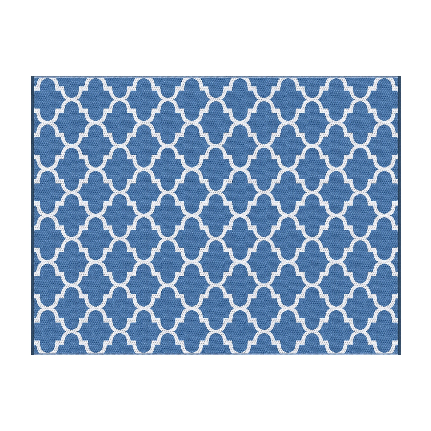 Kojan 274x366cm 274x366cm Outdoor Rugs Large Carpet Reversible Area Mat PP Dual-Sided Patio Rug Blue Blue