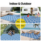 Kojan 274x366cm 274x366cm Outdoor Rugs Large Carpet Reversible Area Mat PP Dual-Sided Patio Rug Blue Blue