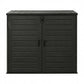 Outdoor Storage Box 1170L Container Lockable Cabinet Tool Organizer Shed Black