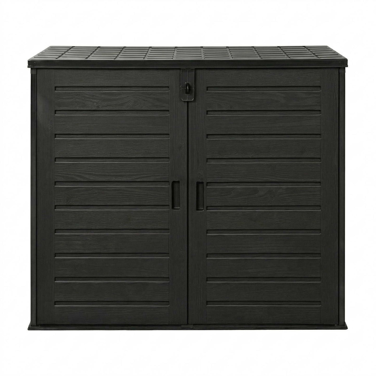 Outdoor Storage Box 1170L Container Lockable Cabinet Tool Organizer Shed Black