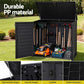 Outdoor Storage Box 1170L Container Lockable Cabinet Tool Organizer Shed Black