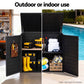 Outdoor Storage Box 1170L Container Lockable Cabinet Tool Organizer Shed Black