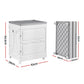 159L Outdoor Storage Box Stackable Cupboard Camping Organizer Wheels
