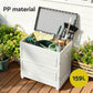 159L Outdoor Storage Box Stackable Cupboard Camping Organizer Wheels