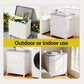 159L Outdoor Storage Box Stackable Cupboard Camping Organizer Wheels