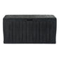 Outdoor Storage Box 220L Lockable Organiser Garden Deck Toy Shed Tool Black