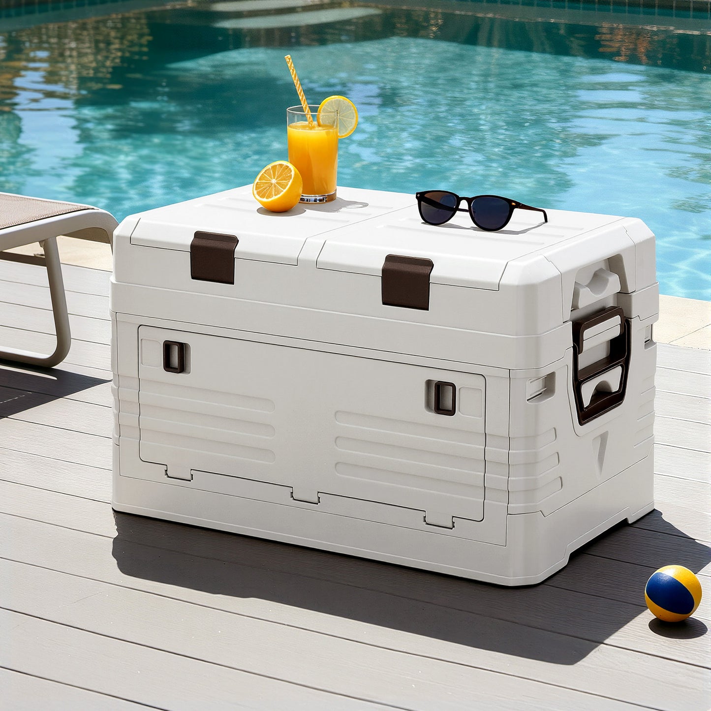 40L Outdoor Storage Box Foldable Camping Collapsible Bins Organizer