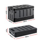 Collapsible Outdoor Storage Box 60L Stackable Folding Camping Organizer Black
