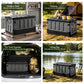 Collapsible Outdoor Storage Box 60L Stackable Folding Camping Organizer Black