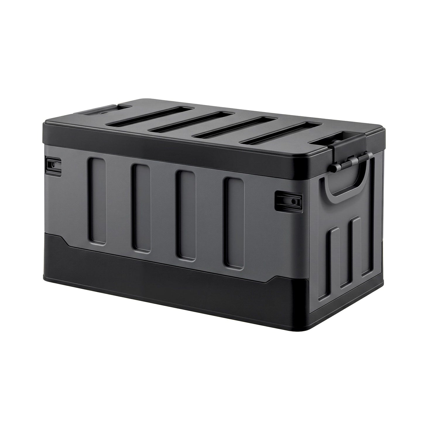 Collapsible Outdoor Storage Box 60L Stackable Folding Camping Organizer Black