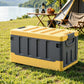 Collapsible Outdoor Storage Box 60L Stackable Folding Camping Organizer Yellow