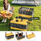 Collapsible Outdoor Storage Box 60L Stackable Folding Camping Organizer Yellow