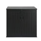 Outdoor Storage Box 775L Container Lockable Cabinet Tool Organizer Shed Black
